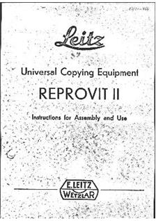 Leica Copying manual. Camera Instructions.